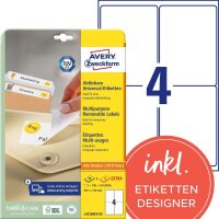 AVERY Zweckform Etiketten L4733REV-25 weiß 99,1 x...