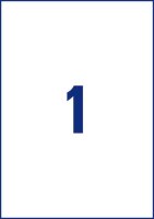 AVERY Zweckform Etiketten L4735REV-25 weiß 210,0 x 297,0 mm, 30 Blatt