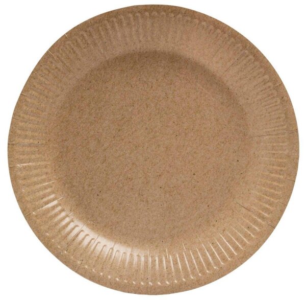 PROnappe Pappteller braun Ø 23,0 cm, 20 St.