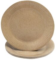 PROnappe Pappteller braun Ø 23,0 cm, 20 St.