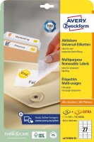 AVERY Zweckform Etiketten L4737REV-25 weiß 63,5 x...