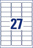 AVERY Zweckform Etiketten L4737REV-25 weiß 63,5 x 29,6 mm, 30 Blatt