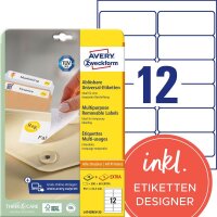 AVERY Zweckform Etiketten L4743REV-25 weiß 99,1 x...
