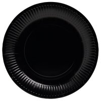 PROnappe Pappteller schwarz Ø 23,0 cm, 20 St.