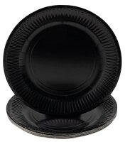 PROnappe Pappteller schwarz Ø 23,0 cm, 20 St.