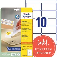 AVERY Zweckform Etiketten L4744REV-25 weiß 96,0 x...