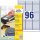 AVERY Zweckform Etiketten L6022REV-25 weiß 63,5 x 8,5 mm, 25 Blatt