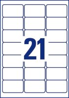 AVERY Zweckform Etiketten L6023REV-25 weiß 63,5 x 38,1 mm, 30 Blatt