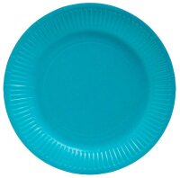 PROnappe Pappteller türkis Ø 23,0 cm, 20 St.