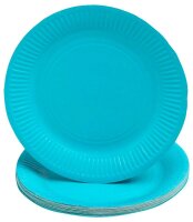 PROnappe Pappteller türkis Ø 23,0 cm, 20 St.