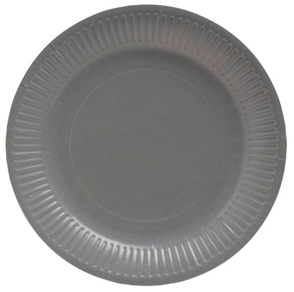 PROnappe Pappteller grau Ø 23,0 cm, 20 St.