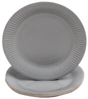 PROnappe Pappteller grau Ø 23,0 cm, 20 St.