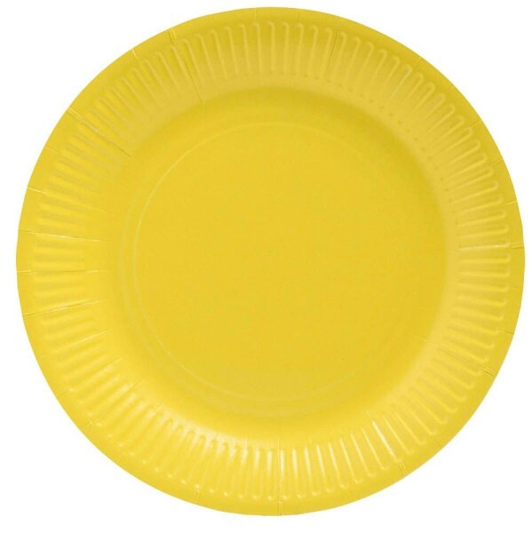 PROnappe Pappteller gelb Ø 23,0 cm, 20 St.