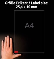 AVERY Zweckform Etiketten L6036-20 rot 25,4 x 10,0 mm, 20 Blatt