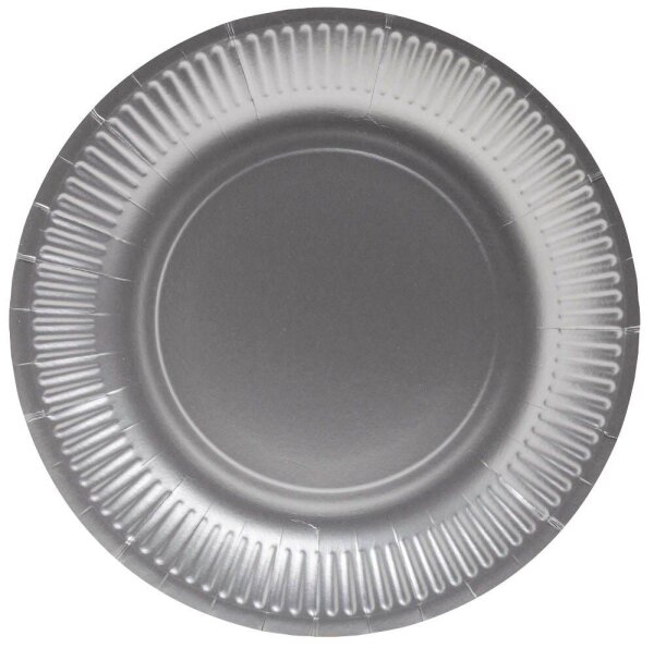 PROnappe Pappteller silber Ø 23,0 cm, 10 St.