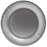 PROnappe Pappteller silber Ø 23,0 cm, 10 St.