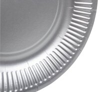 PROnappe Pappteller silber Ø 23,0 cm, 10 St.