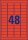 AVERY Zweckform Etiketten L6038-20 rot 45,7 x 21,2 mm, 20 Blatt