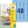 AVERY Zweckform Etiketten L6039-20 blau 45,7 x 21,2 mm, 20 Blatt