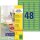 AVERY Zweckform Etiketten L6040-20 grün 45,7 x 21,2 mm, 20 Blatt
