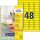 AVERY Zweckform Etiketten L6041-20 gelb 45,7 x 21,2 mm, 20 Blatt