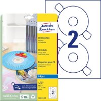 40 AVERY Zweckform CD-Etiketten C6074-20 weiß  (...
