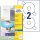 40 AVERY Zweckform CD-Etiketten C6074-20 weiß  ( C6074-20 )
