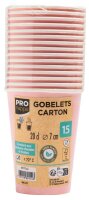 PROnappe Einweg-Kaffeebecher pink 200,0 ml, 15 St.