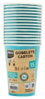 PROnappe Einweg-Kaffeebecher türkis 200,0 ml, 15 St.