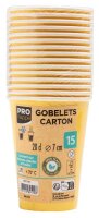 PROnappe Einweg-Kaffeebecher gelb 200,0 ml, 15 St.