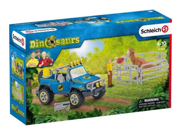 Schleich® Dinosaurs 41464 Geländewagen mit Dino-Außenposten Spielfiguren-Set
