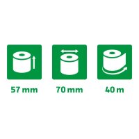 Exacompta Additionsrollen 5,7 cm x 40,0 m, 10 Rollen