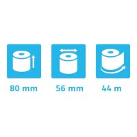 Exacompta Thermorollen 8,0 cm x 44,0 m, 10 Rollen