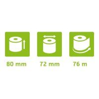 Exacompta Thermorollen 8,0 cm x 76,0 m, 10 Rollen