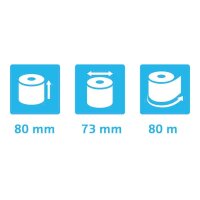 Exacompta Thermorollen 8,0 cm x 80,0 m, 5 Rollen