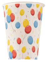 PROnappe Einweg-Kaffeebecher Ballons mehrfarbig 200,0 ml,...