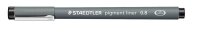 STAEDTLER pigment liner 308 Fineliner schwarz 0,05 + 0,1 + 0,3 + 0,5 + 0,8 mm, 6 St.