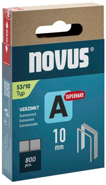 novus Tackerklammern Feindraht superhart 53/10, 800 St.