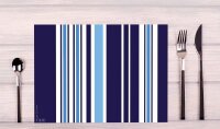 PROnappe Platzsets Bajadere Marineblau mehrfarbig 30,0 x...