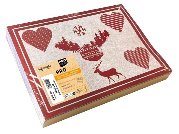 PROnappe Platzsets Höhenlage mehrfarbig 30,0 x 40,0 cm, 400 St.