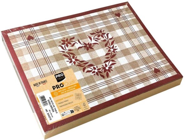 PROnappe Platzsets Edelweiß mehrfarbig 30,0 x 40,0 cm, 400 St.