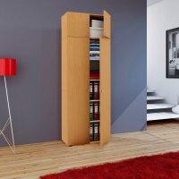 VCM my office Aktenschrank Vandol, 912194 buche 4 Fachböden 70,0 x 40,0 x 218,0 cm