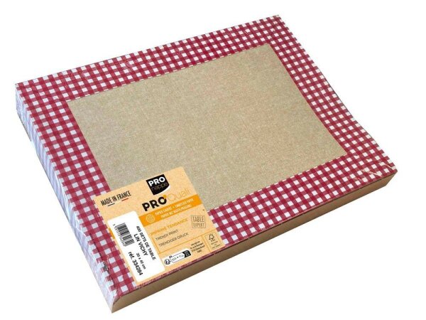 PROnappe Platzsets Leinen Vichy mehrfarbig 30,0 x 40,0 cm, 400 St.