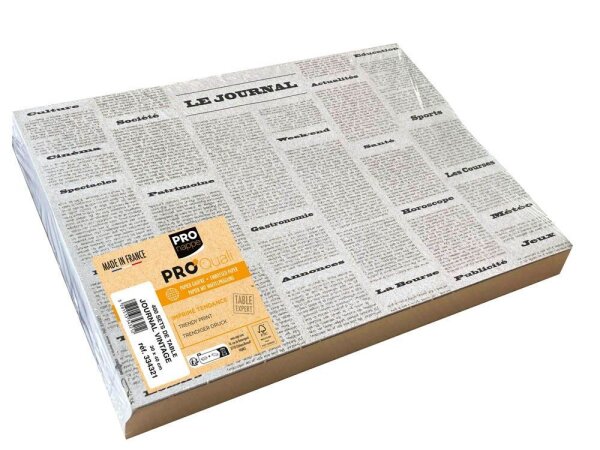PROnappe Platzsets Vintage Zeitung weiß 30,0 x 40,0 cm, 400 St.