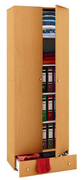 VCM my office Aktenschrank Vandol, 912198 buche 4 Fachböden 70,0 x 40,0 x 198,0 cm