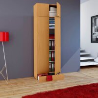 VCM my office Aktenschrank Vandol, 912251 buche 4 Fachböden 70,0 x 40,0 x 238,0 cm