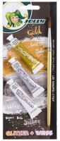 JOLLY GLITZER Temperafarben farbsortiert 3x 7,5 ml