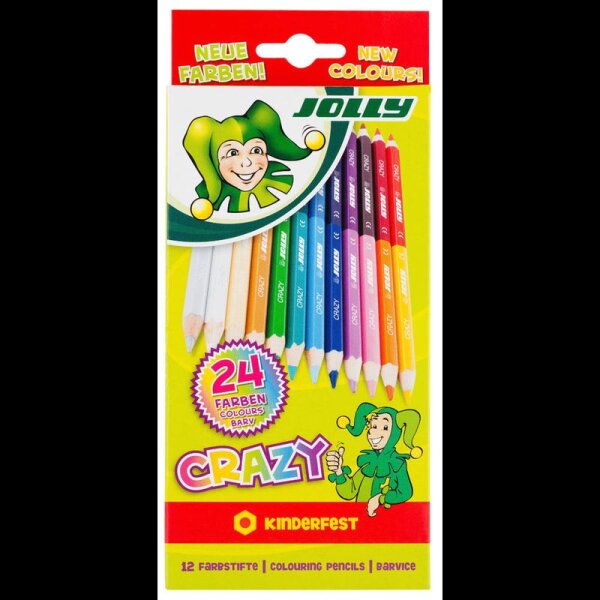 JOLLY Supersticks Crazy Buntstifte farbsortiert, 12 St.