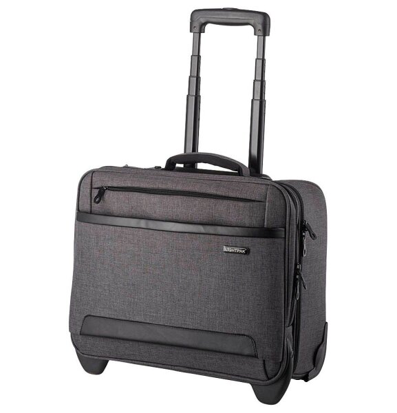 LIGHTPAK Laptop-Trolley ARKON Kunstfaser grau 42,5 x 21,0 x 37,0 cm