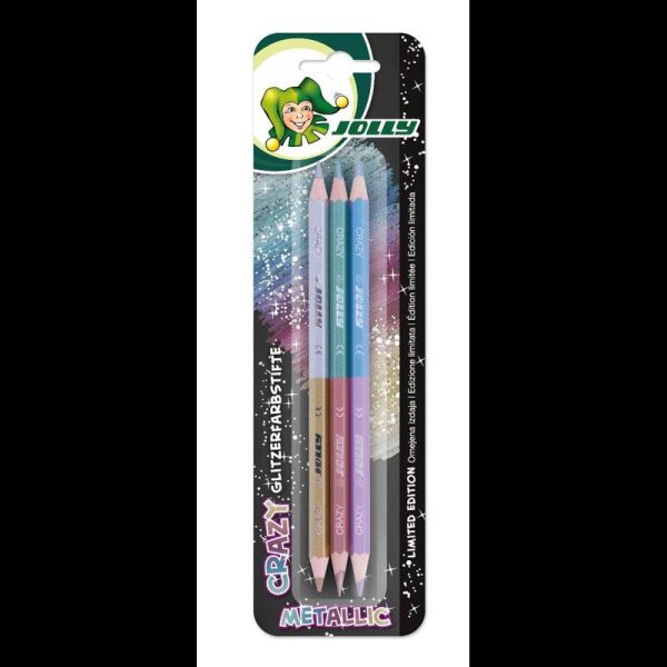 JOLLY Supersticks Crazy Metallic Buntstifte farbsortiert, 3 St.